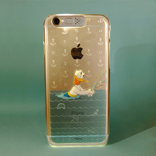 [SG DESIGN] iPhone6/iPhone6 Plus 정품 디즈니 Lighting Clear Art Case - 썸머 도날드 (Summer Donald-Silver)