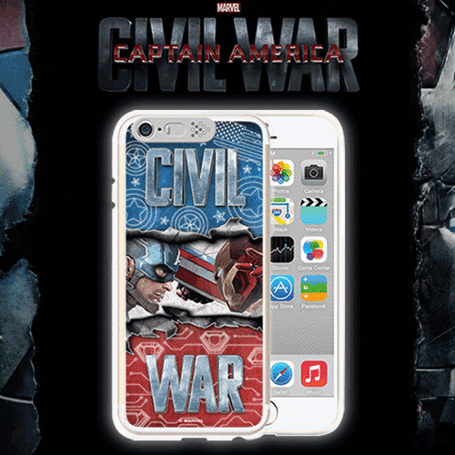 [SG DESIGN] iPhone6/iPhone6 Plus 정품 마블 시빌워 Lighting Clear Art Case - 시빌워 (Civil WAR-Silver)